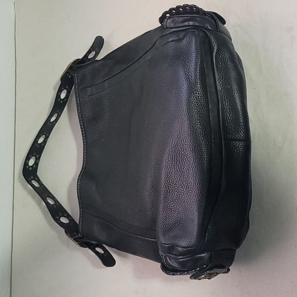 MICHAEL KOR Rare Black Leather Studded Shoulder Bag - Picture 6 of 9